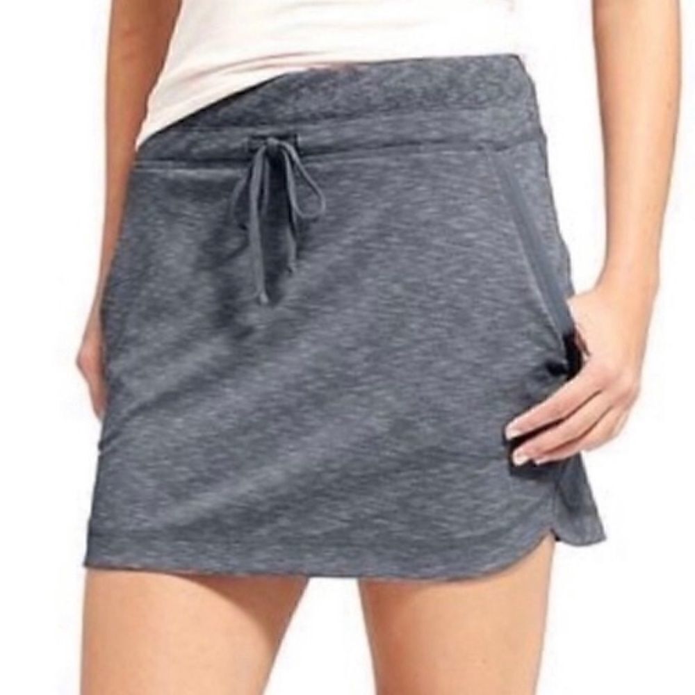 NEW ATHLETA Gray Drawstring Skirt